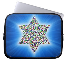 David Star tillverkad med Gemstones i All Färg Laptop Fodral