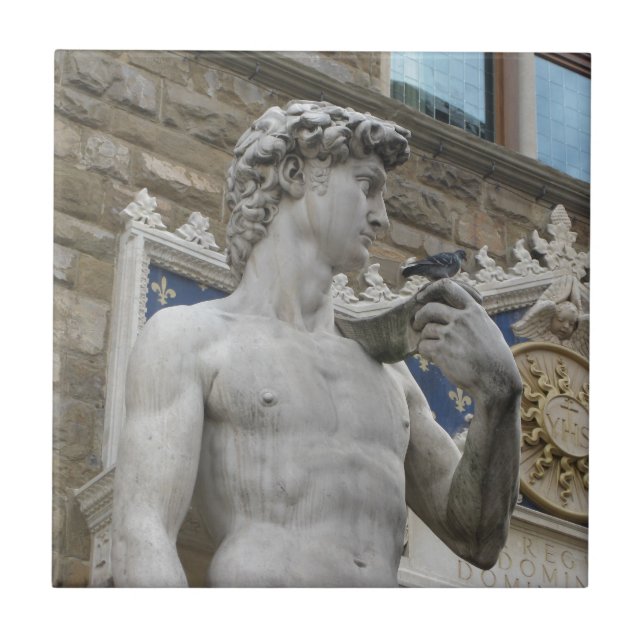 David Statue Michelangelo i Italien Kakelplatta (Framsidan)