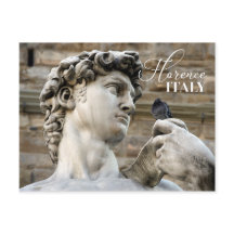 David statue och en duva