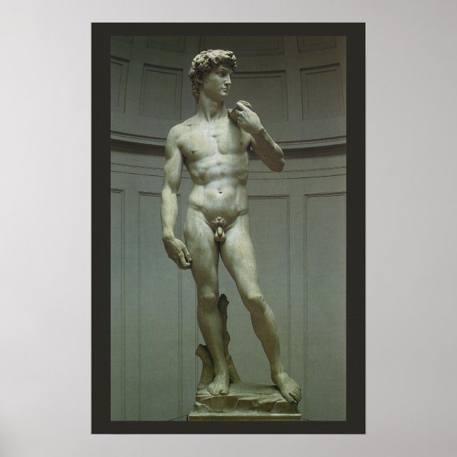 David-statyn av Michelangelo Poster (Framsidan)