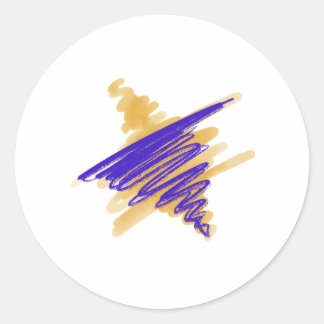 David Stickers Watercolor Star Runt Klistermärke