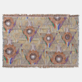 "David stjärna" i läder och suede Throw Blanket Filt