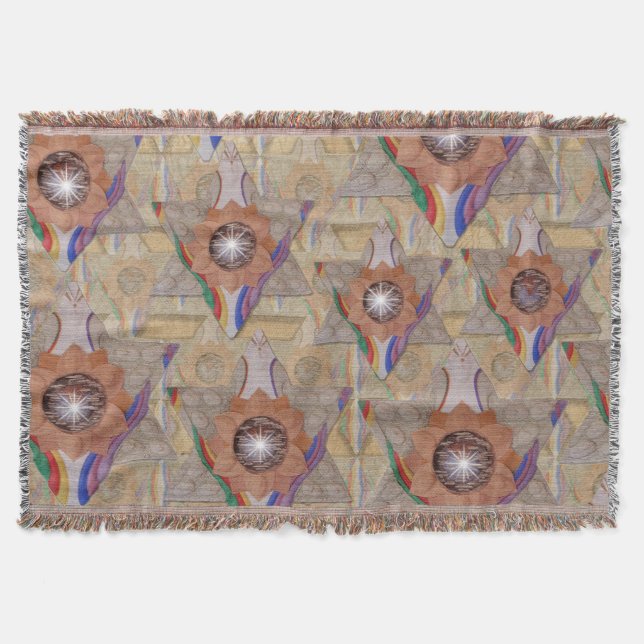 "David stjärna" i läder och suede Throw Blanket Filt (Framsidan)