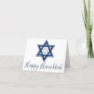 David stjärna Klassisk blå modern Lycklig Hanukk Helgkort