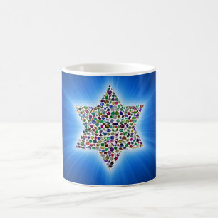 David stjärna med Gemstones Magisk Mugg