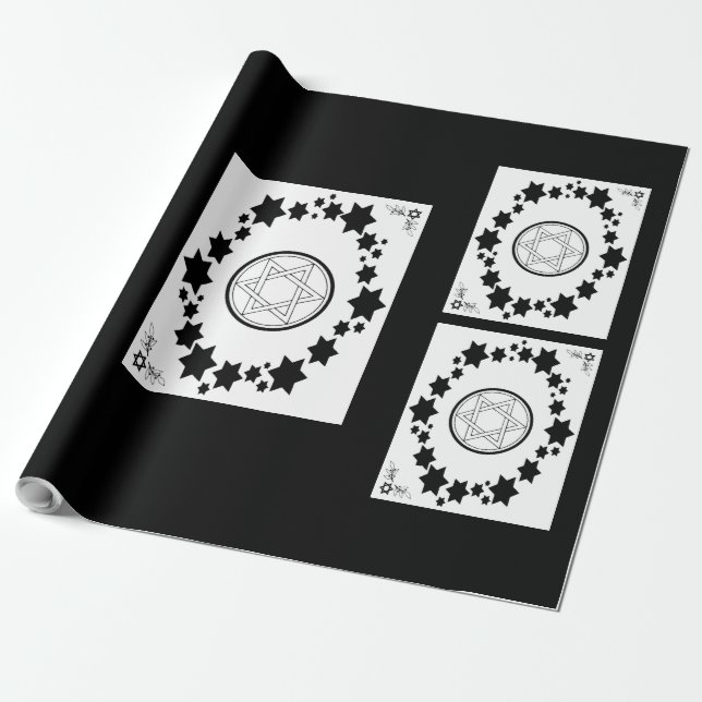 David stjärna - presentpapper (Utrullad)