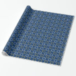 David stjärna | vit gult mönster presentpapper<br><div class="desc">Judiska Helgdagar Stjärna för David Gift Wrapping Papper. Matchningskort,  frimärke för porto och andra tillgängliga produkter</div>