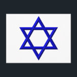 David stjärna vykort<br><div class="desc">David-stjärnan - Finns i Blue eller Guld. Du kan lägga till ditt eget ord,  bilder och/eller ändra färg i bakgrunden med Zazzles underbara anpassningsverktyg. Den här bilden finns även på dussintals andra produkter.</div>