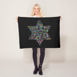 David-stjärnan gjord med Gemstones i All Färg Fleecefilt