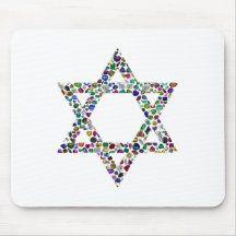 David-stjärnan gjord med Gemstones i All Färg