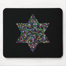 David-stjärnan gjord med Gemstones i All Färg