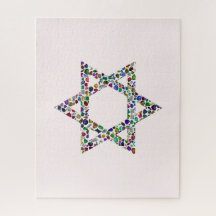 David-stjärnan gjord med Gemstones i All Färg