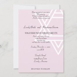 David-stjärnan i Rosa judisk Inbjudningar