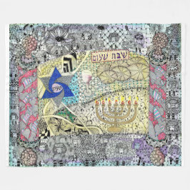 David-stjärnan, Shabbat Shalom Blanket Fleecefilt