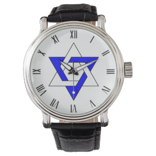 David-symbolens två färg-stjärna armbandsur