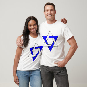 David-symbolens två färg-stjärna t shirt