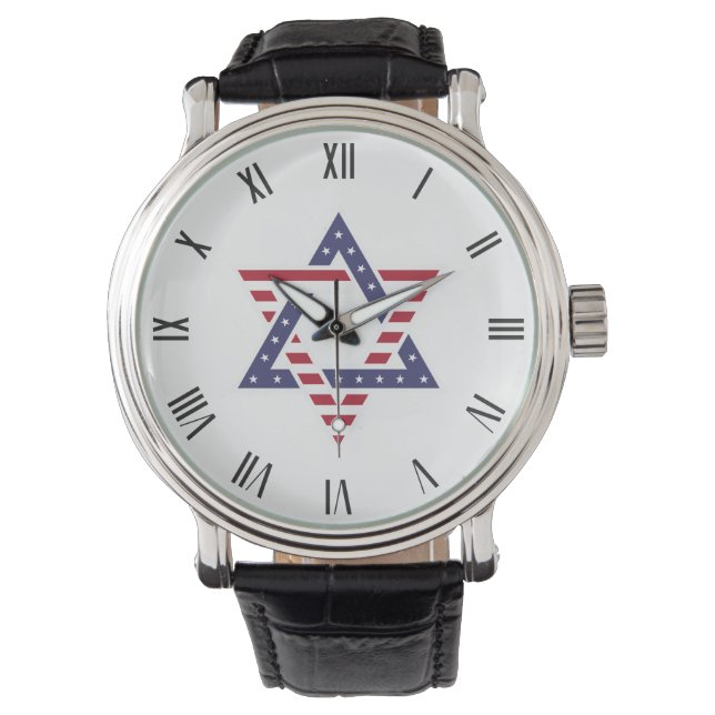 David-symbolens ursprungliga stjärna, stilized USA Armbandsur (Framsida)