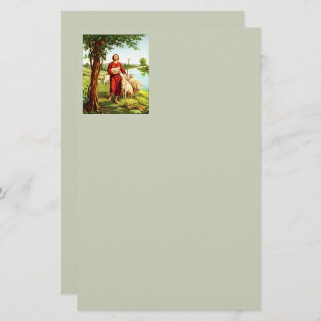 David The Shepherd Stationery Brevpapper (Fram/baksida)