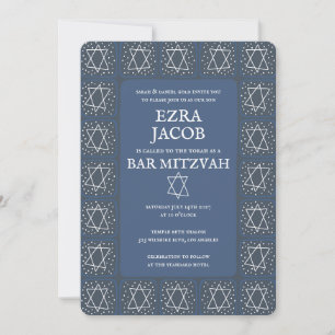 David Tiles Anpassningsbar Pub Mitzvah B'nai Fladd Inbjudningar