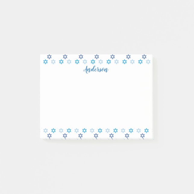 David utmärkta stjärna post-it block (Framsida)