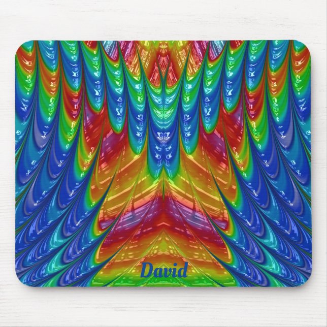 DAVID ~ Vacker 3D-mönster ~ Personlig ~ Musmatta (Framsidan)