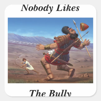 David vs. Goliath Fyrkantigt Klistermärke