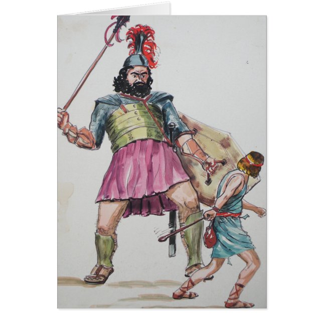 David vs Goliath Hälsningskort (Framsidan)