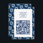 David Watercolor QR Code Pub Bat mitzvah Tilläggskort<br><div class="desc">Kammare för perfekt eller OSA kort för bat mitzvah, pub mitzvah eller annat judiskt firande! FULLT ANPASSADE! Klicka på "Anpassa" ovan om du vill redigera texten och lägga till länken till QR-koden. Klicka på "Redigera med verktyg" om du vill justera typsnitt, färg och placeringar och ta bort baksidans design om...</div>