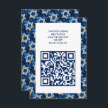 David Watercolor QR Code Pub Bat mitzvah Tilläggskort<br><div class="desc">Kammare för perfekt eller OSA kort för bat mitzvah, pub mitzvah eller annat judiskt firande! FULLT ANPASSADE! Klicka på "Anpassa" ovan om du vill redigera texten och lägga till länken till QR-koden. Klicka på "Redigera med verktyg" om du vill justera typsnitt, färg och placeringar och ta bort baksidans design om...</div>