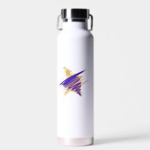 David Watercolor Star i Guld Vattenflaska