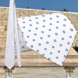 David White Neck Tie, blå Tiny Star Slips