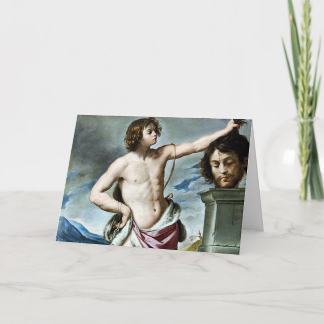 David With the Head of Goliath Fine Art Card Kort (Framsida)