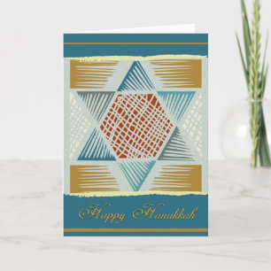 David woodcut-Hanukkahs stjärna Helgkort