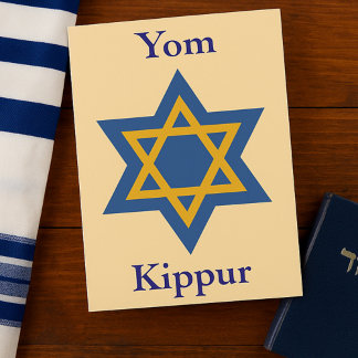 David Yom Kippur stjärna Kort