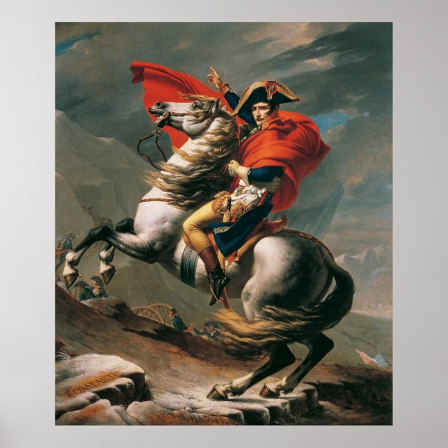 David's Napoleon som korsar Alpernorna Poster (Framsidan)