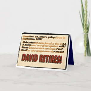 David's Pension Card (avsluta av semigloss) Kort