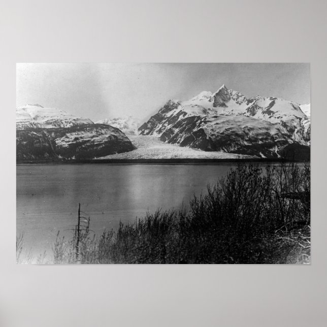 Davidson Glacier in Alaska Photograph Poster (Framsidan)