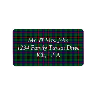Davidson Tartan Label Adressetikett