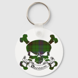 Davidson Tartan Skull-nyckelkedja Nyckelring