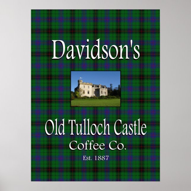 Davidsons gamla Tulloch Castle Coffee Co. Poster (Framsidan)