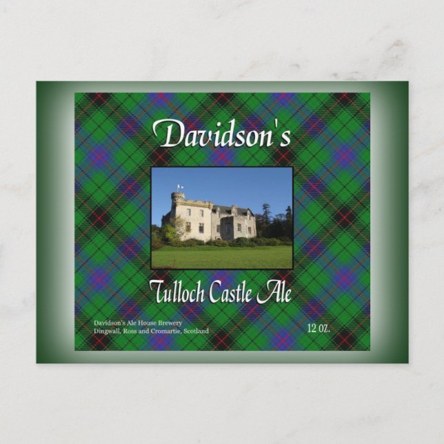 Davidsons Tulloch Castle Ale Vykort (Framsida)