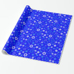 Davidsstjärna Hanukkah Presentpapper<br><div class="desc">Sjal upp dina Hanukkah gåvor med detta papper som presenterar davidsstjärnan i en variation av designer och skuggar av blått och vit på en blåttbakgrund.</div>