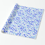 Davidsstjärna Hanukkah Presentpapper<br><div class="desc">Sjal upp dina Hanukkah gåvor med detta papper som presenterar davidsstjärnan i en variation av designer och skuggar av blått.</div>
