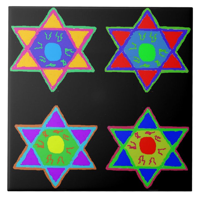 Davidsstjärna Kakelplatta (Framsidan)