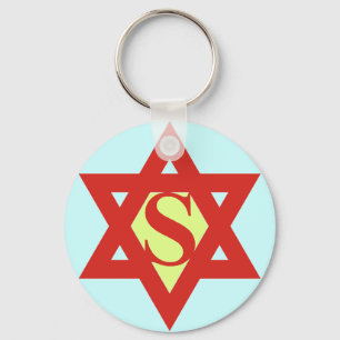 Davidsstjärna Keychain Nyckelring