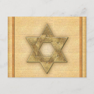 Davidsstjärna-/pubMitzvah för DIY guld- mall