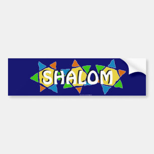 Davidsstjärna Shalom Bildekal