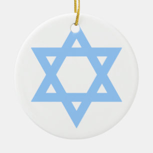 Davidsstjärna skräddarsy Hanukkah julgran Julgransprydnad Keramik