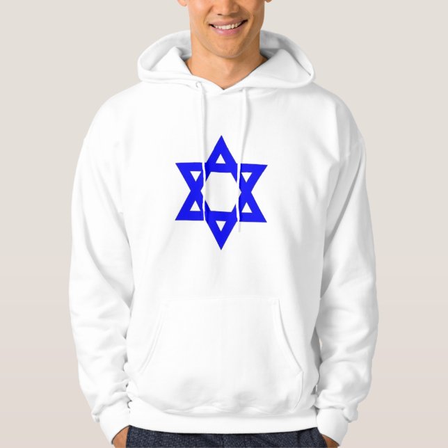 DavidsstjärnaHoodie Tröja Med Luva (Framsida)