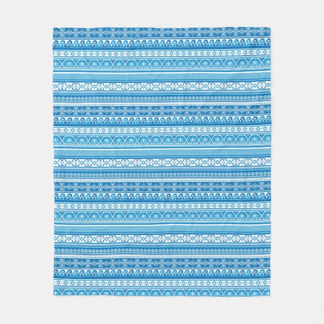 Davidsstjärnamönster Fleecefilt (Framsidan)